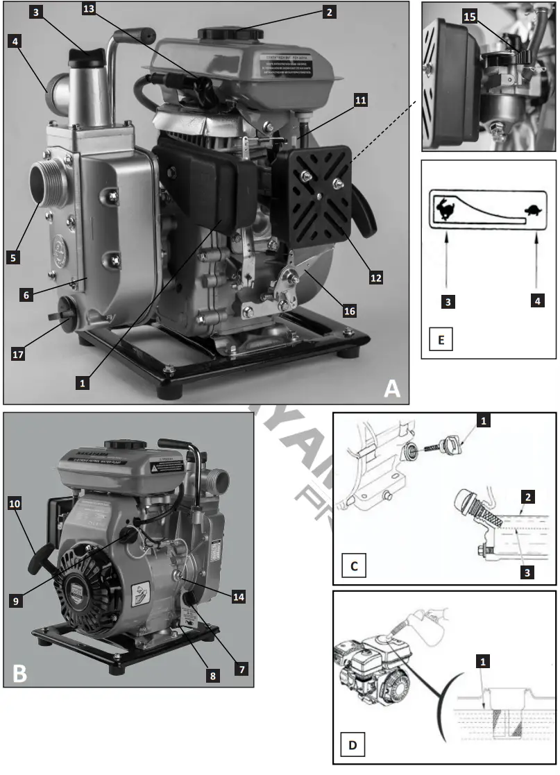 NAKAYAMA PRO SP9800 Gasoline Pump - Fig