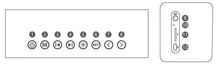 FLOITTUY H8 Bluetooth Speaker Alarm Clock - Display 2