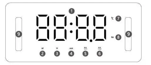 FLOITTUY H8 Bluetooth Speaker Alarm Clock - Display