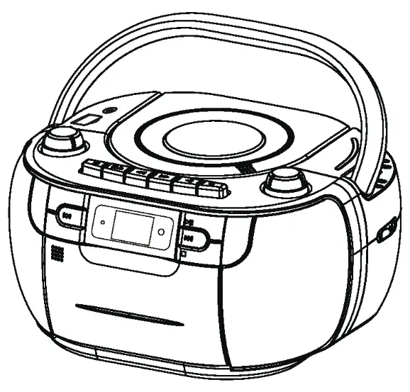 RETEKESS TR621 CD Boombox with AM or FM Radio