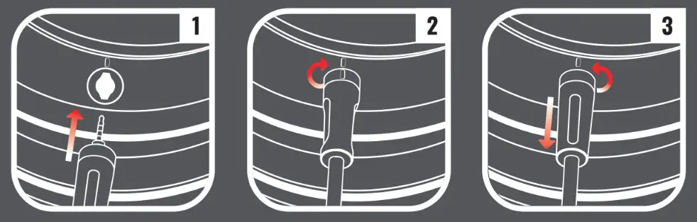 COOLER MASTER Headphones - 3.5 mm Cable lock Instruction