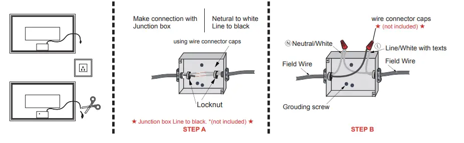 tunuo Rectangular Frameless LED Mirror fig (1)