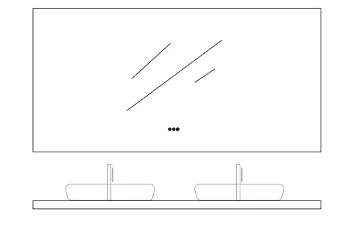 tunuo Rectangular Frameless LED Mirror fig (8)