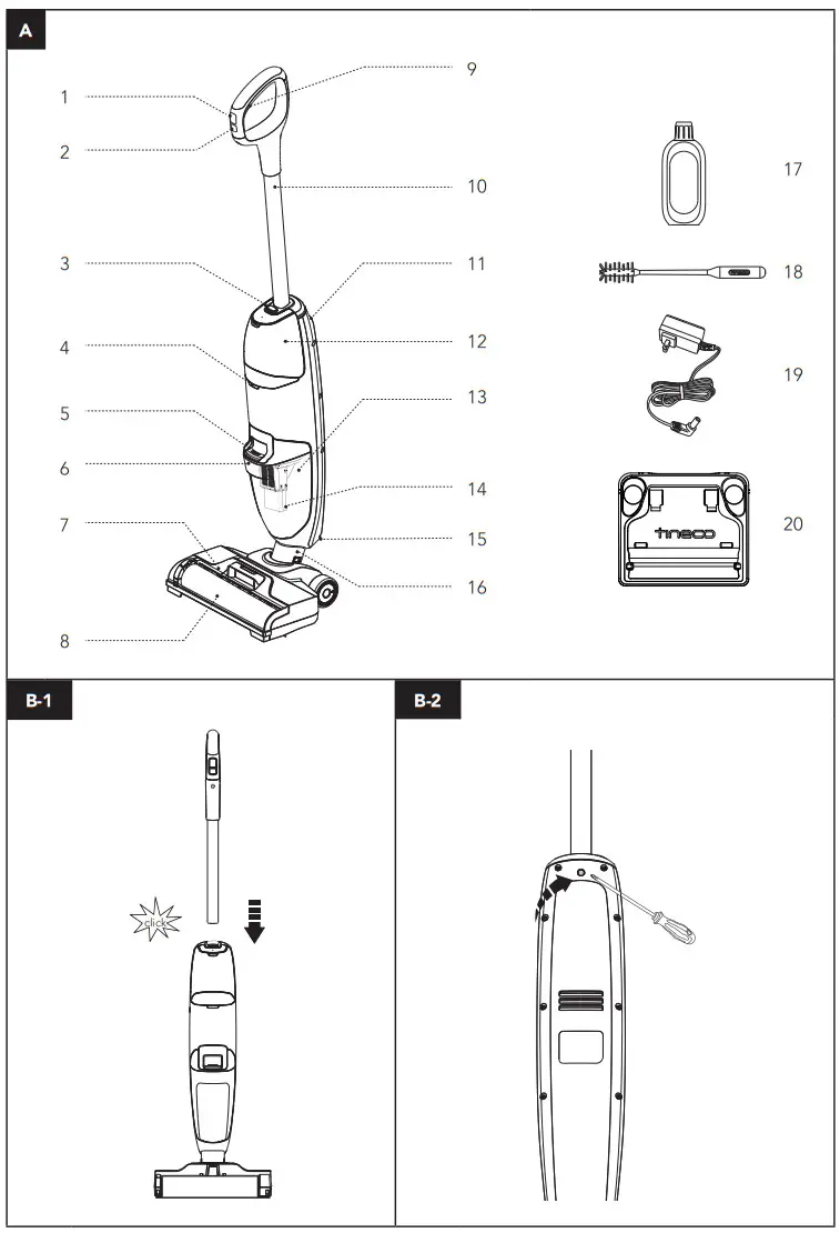 Tineco iFLOOR 2 SERIES Cordless Vacuum and Floor Washer - figure 1