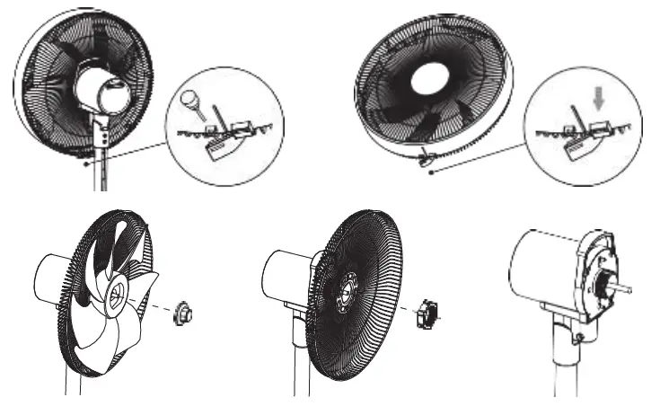 AIO WSS-100BPL Stand Fan Activejet Selected fig (4)