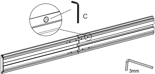 Kimex Alu. Rail Extension Bars 032 Range 05