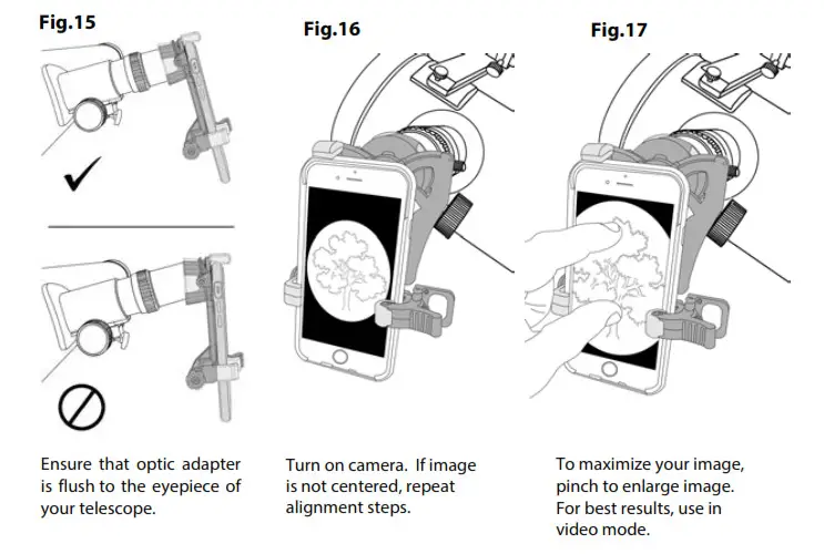 CARSON Smartphone Telescope Adapter - Attaching to Optic (cont.)