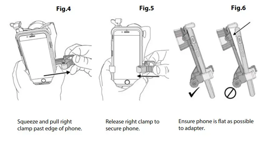 CARSON Smartphone Telescope Adapter - Inserting Phone (cont.)