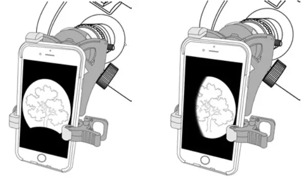 CARSON Smartphone Telescope Adapter - My image doesn't appear