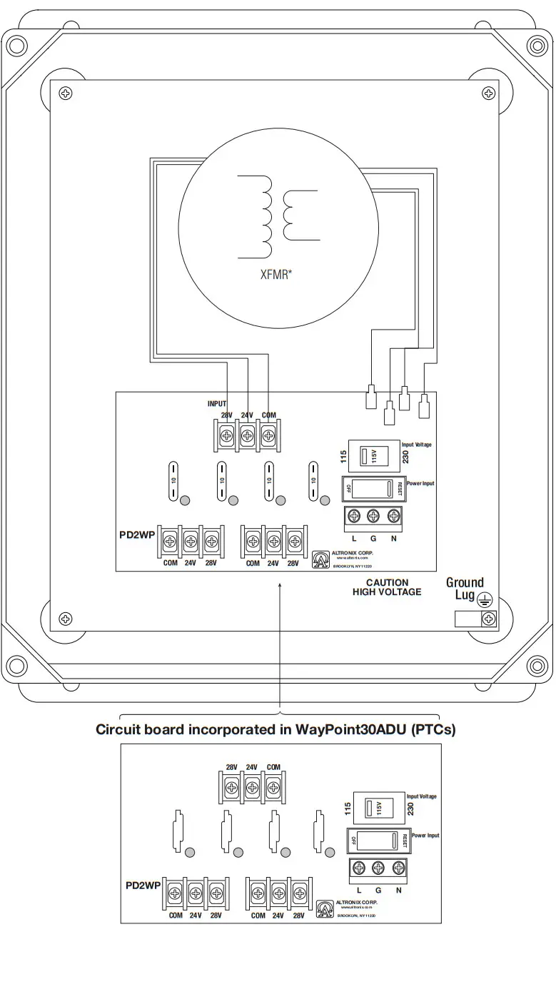 Altronix WayPoint30A Series AC Outdoor Power Supplies - Figure 2