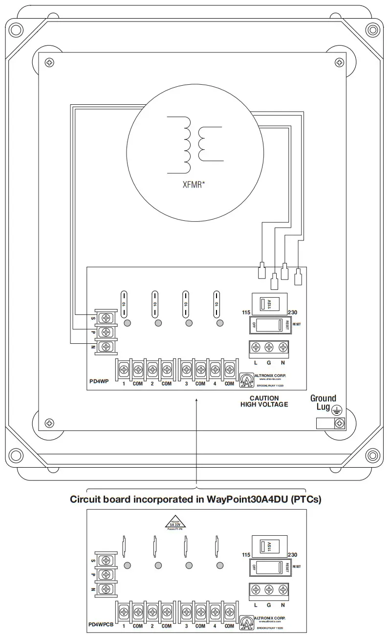 Altronix WayPoint30A Series AC Outdoor Power Supplies - Figure 3