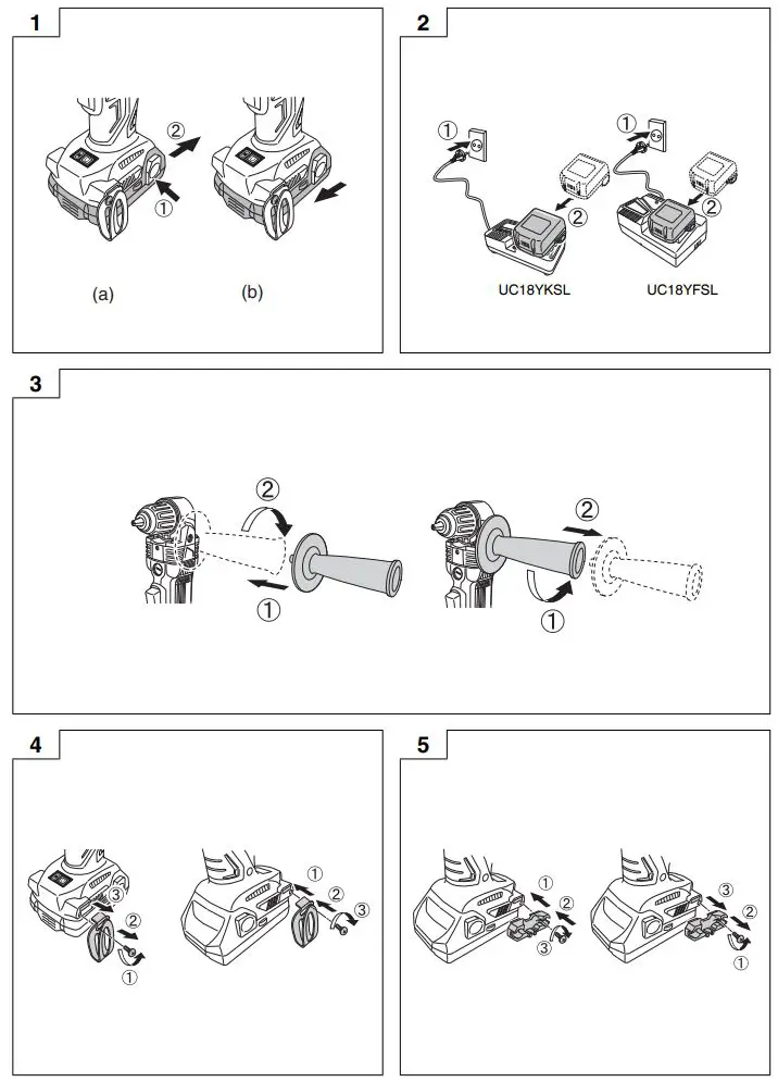 HiKOKI DN 14DSL Cordless Angle Drill Instruction Manual - How to use
