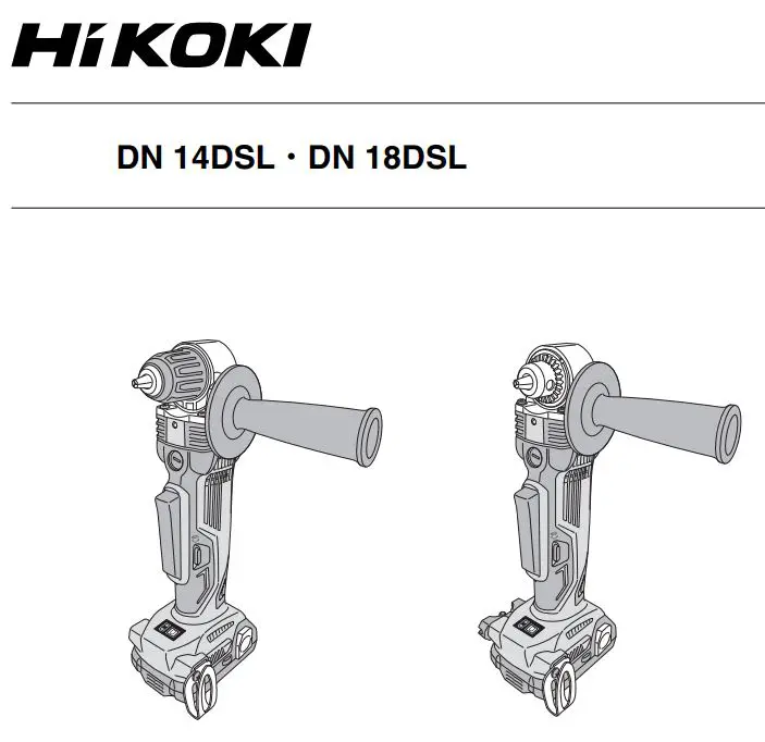 HiKOKI DN 14DSL Cordless Angle Drill Instruction Manual