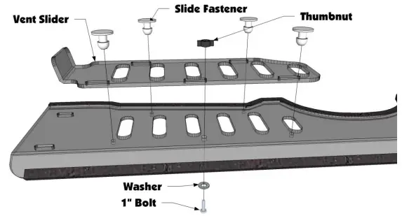 FALCON RIDGE Kawasaki Teryx4 Aero-Vent Front Windshield-fig2