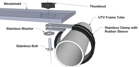 FALCON RIDGE Kawasaki Teryx4 Aero-Vent Front Windshield-fig3