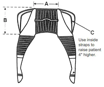 Joerns Healthcare C-HLA-2 Lifting and Repositioning - Hoyer 4-point Sling Information 2