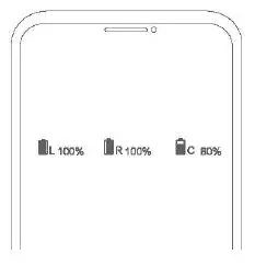 Headphones 1MORE ComfoBuds Mini Hybrid Active Noise Cancelling Earbuds User Manual - Battery status