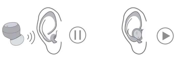 Headphones 1MORE ComfoBuds Mini Hybrid Active Noise Cancelling Earbuds User Manual - Smart Playback