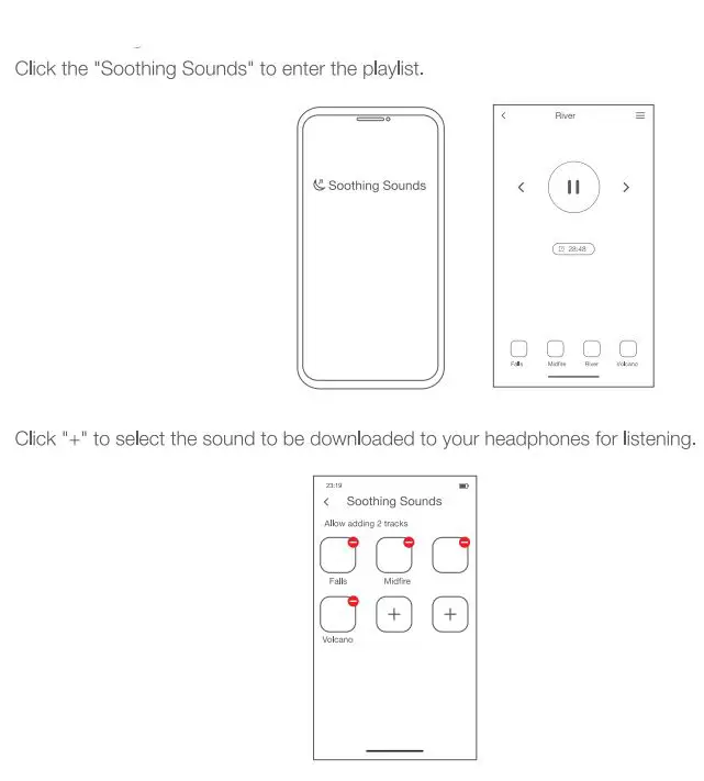 Headphones 1MORE ComfoBuds Mini Hybrid Active Noise Cancelling Earbuds User Manual - Soothing Sound