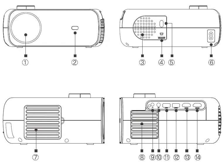 FunFlix ‎RD-882 Mini Projector HD Portable Projector - 1