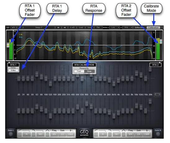 WAVES GEQ Graphic Equalizer Plugin - Calibration Mode