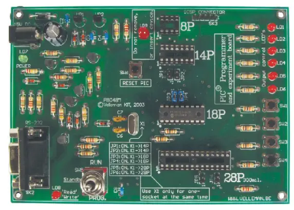 velleman K8048 PIC Programmer Board
