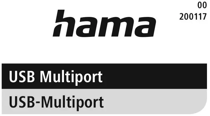 hama 00200117 USB Multiport Instruction Manual