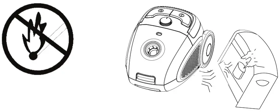 VYTRONIX RBC02 Bagged Vacuum Cleaner - ACCIDENT PREVENTION