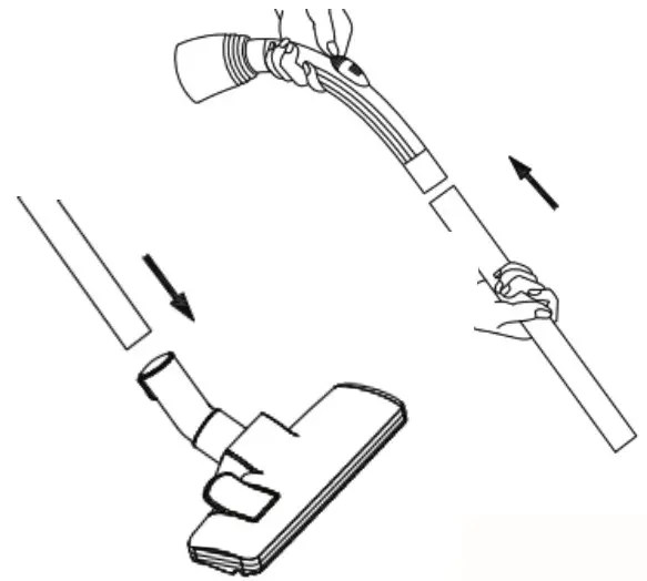 VYTRONIX RBC02 Bagged Vacuum Cleaner - PREPARING THE VACUUM CLEANER 3