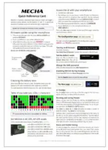 MECHA Quick Reference Card