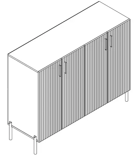 FUFU GAGA LJY KF250011 01 White Drawer Standard Dresser - Cover