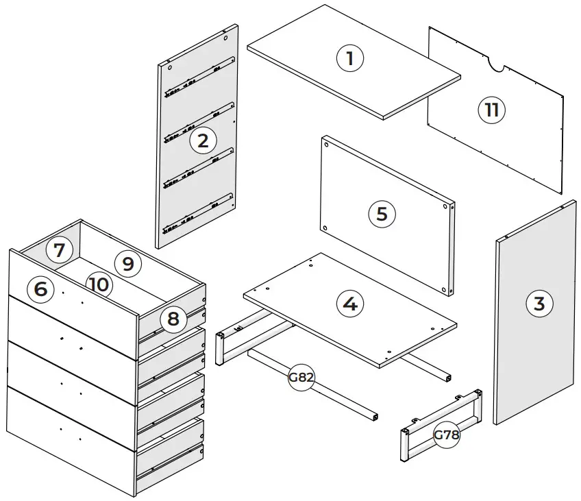 Home 10028210 Four Drawer CHEST - FIGURE 3