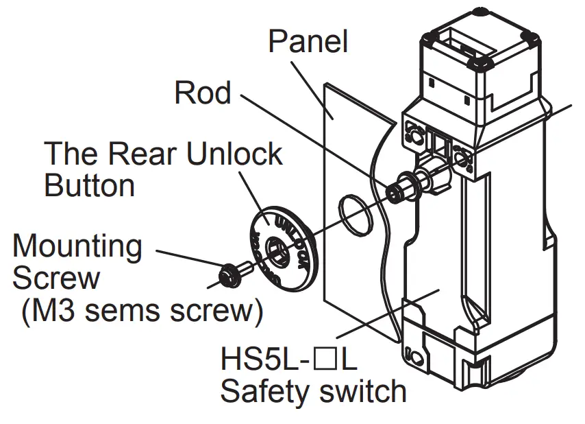Installing the Rear Unlock Button