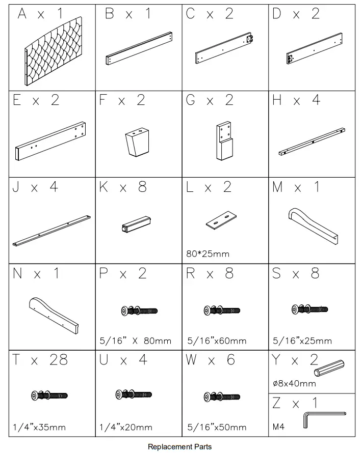 ASHLEY B090 981 Jerary Queen Upholstered Platform Bed-