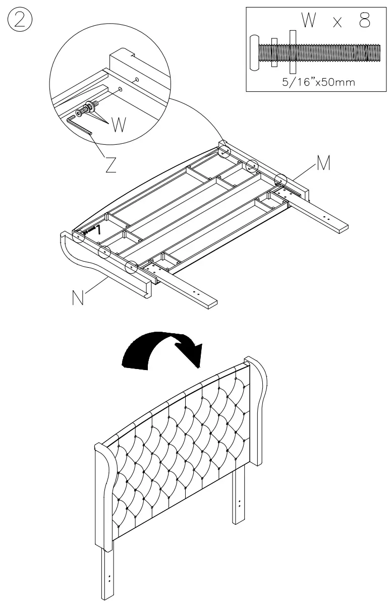 ASHLEY B090 981 Jerary Queen Upholstered Platform Bed-fig4