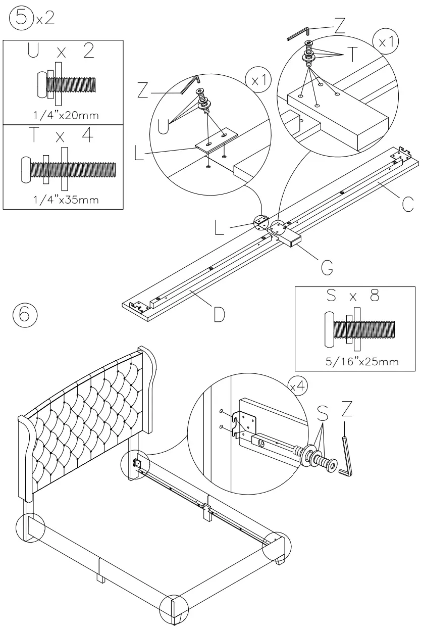ASHLEY B090 981 Jerary Queen Upholstered Platform Bed-fig6