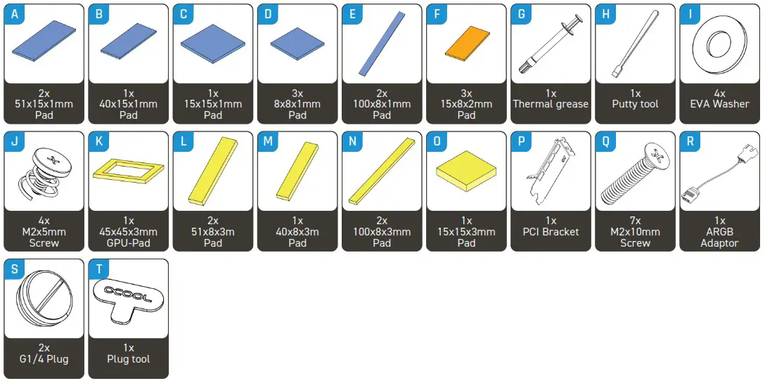 ALPHACOOL Core Geforce RTX 4090 Founders Edition with Backplate - Accessories