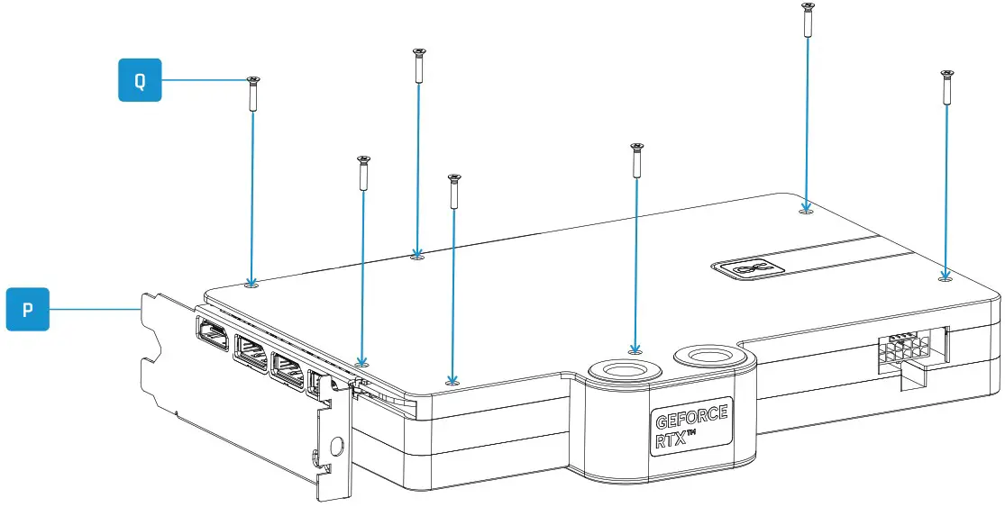 ALPHACOOL Core Geforce RTX 4090 Founders Edition with Backplate - Mount PCI bracket and backplate
