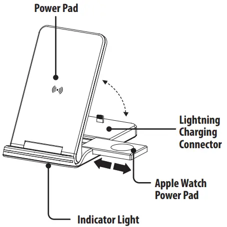 ILVE 3 in 1 Wireless Charging Stand ACQ491B -