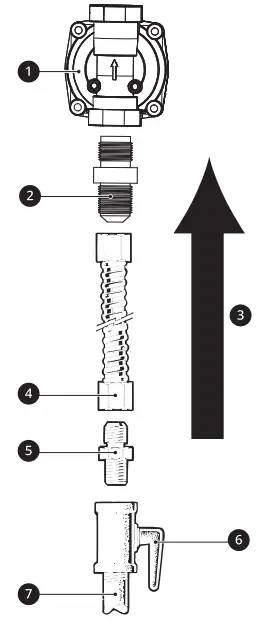 LG CBGS3028 Gas Cooktop - Connector Hookup