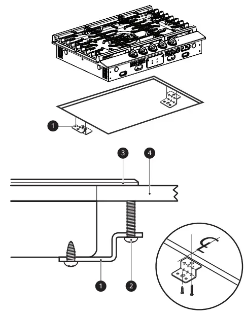 LG CBGS3028 Gas Cooktop - appliance connector