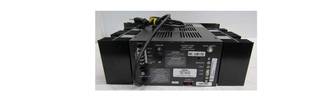 Dukane 1b3250 250 Watt Audio Amplifier Instruction Manual Dukane 1b3250 250 Watt Audio Amplifier Instruction Manual