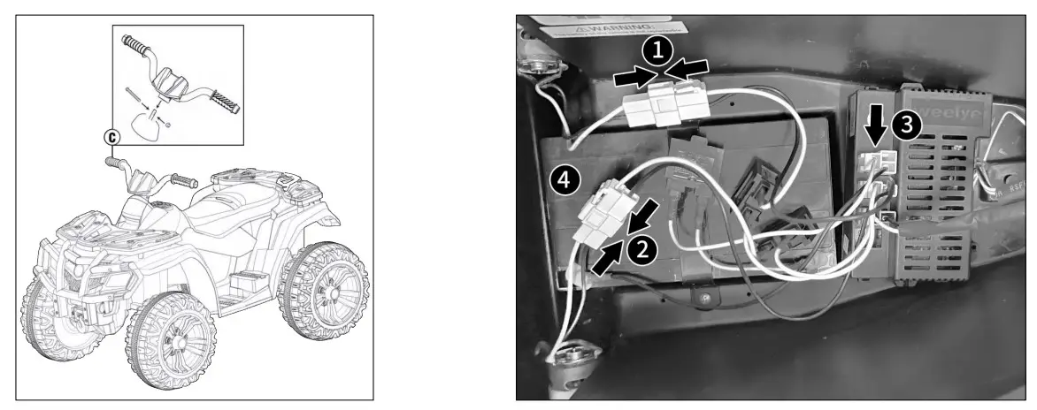 JOYWHALE BW-A20 24V Kids Ride on 2 Seater ATV Car 4WD Quad Electric Vehicle (12)