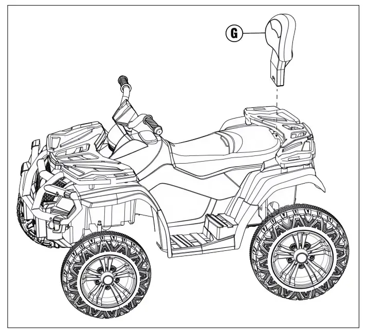 JOYWHALE BW-A20 24V Kids Ride on 2 Seater ATV Car 4WD Quad Electric Vehicle (14)
