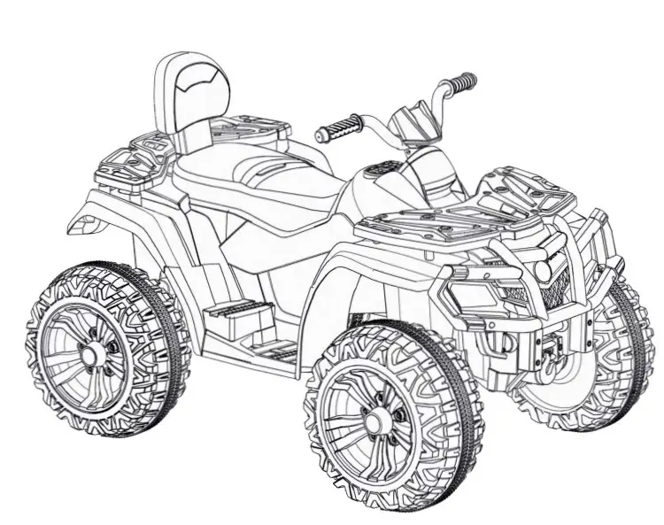 JOYWHALE BW-A20 24V Kids Ride on 2 Seater ATV Car 4WD Quad Electric Vehicle Product