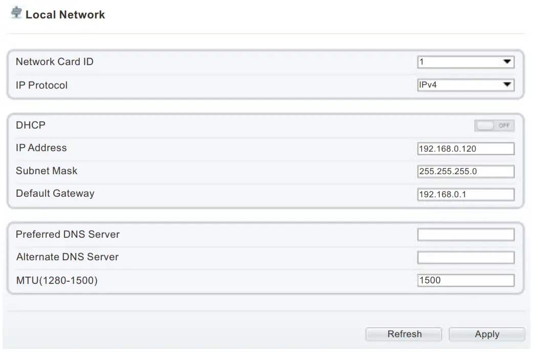 SUNELL SN-IPV8080EEAR-Z Series Vandal Dome Network Camera - Local Network