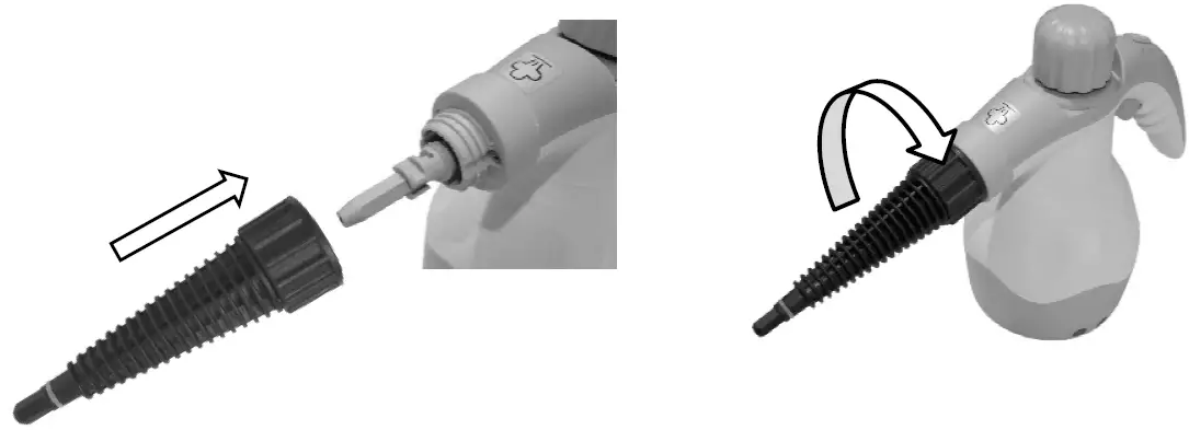 anko JJB-301 Hand Held Steam Cleaner Installation of Accessories