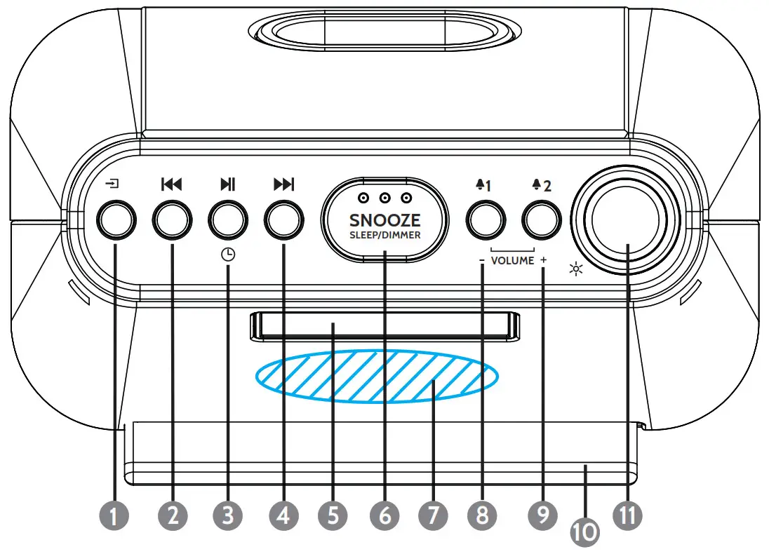 anko 43032969 Bluetooth Clock Radio -- Box Contents