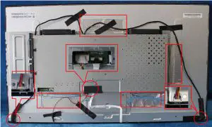 BenQ LCD Monitor PD3200Q Recycle Disassemble - Remove the main frame from the panel