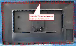 BenQ LCD Monitor PD3200Q Recycle Disassemble - mall gaps between CLIPS